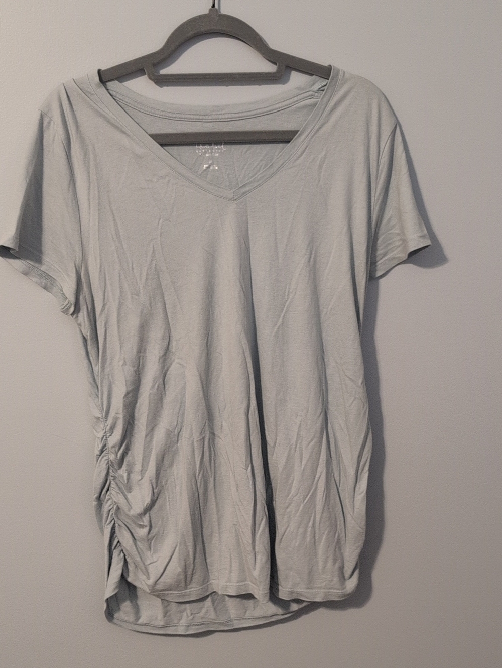 Isabel Maternity by Ingrid & Isabel Light Blue V-Neck Short Sleeve Tee